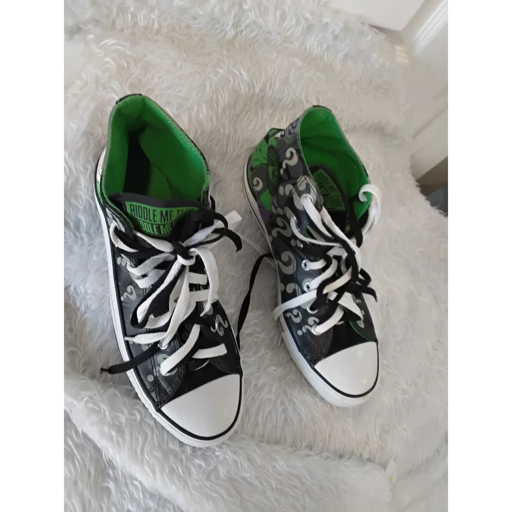 Converse All‎ Star DC Comics The Riddler High Top Sneakers Shoes Black Green - Picture 9 of 11